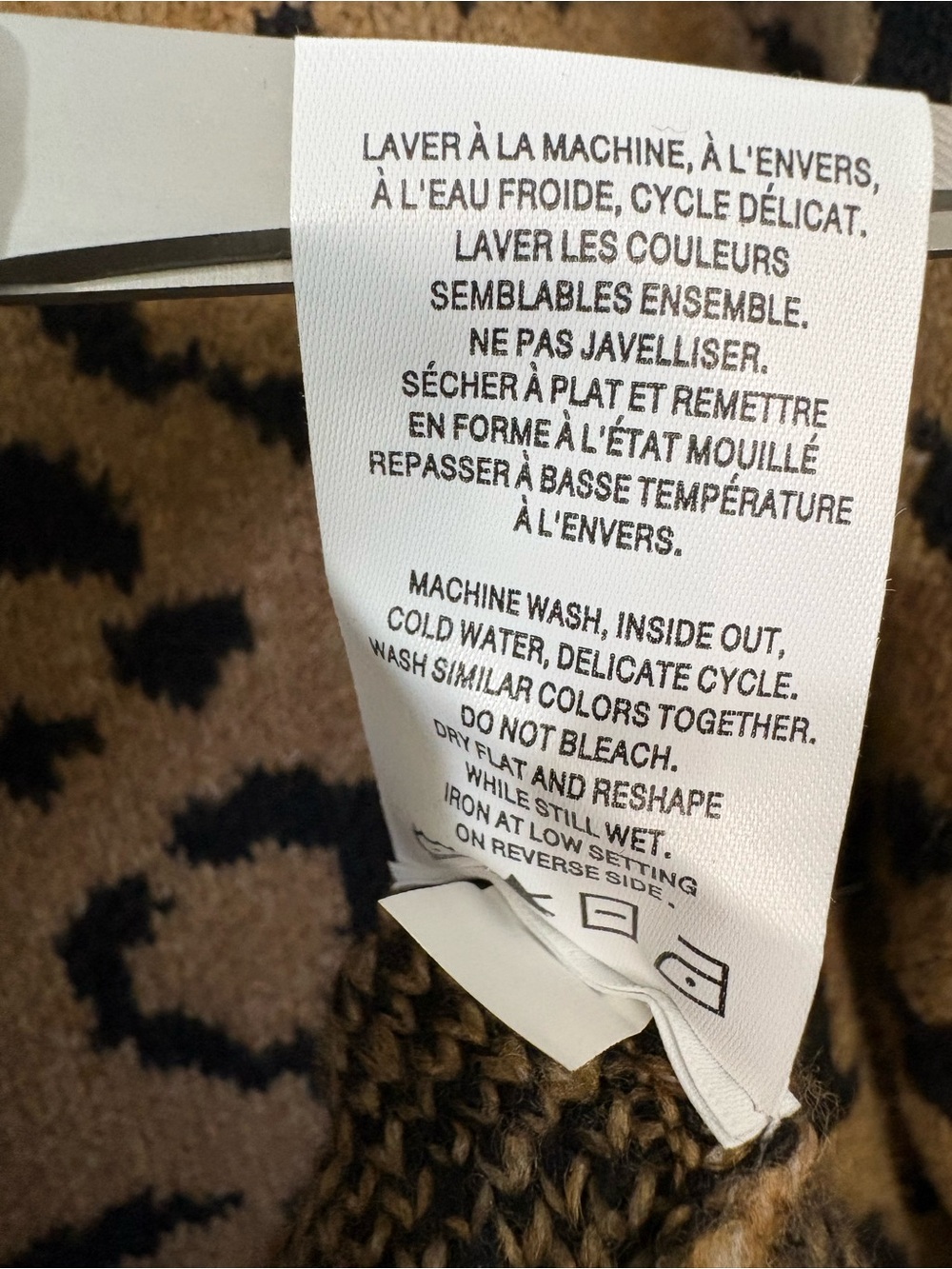 Reitmans Camel and Black Leopard Print Button-Front Cardigan - Picture 5 of 6
